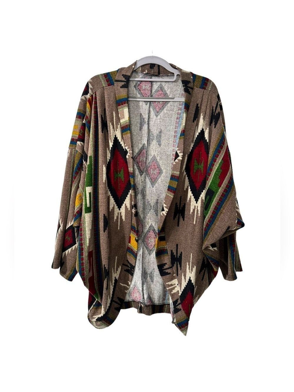 Vision USA Southwestern Open Front Cardigan Women’s Medium Wrap Rodeo Cowgirl